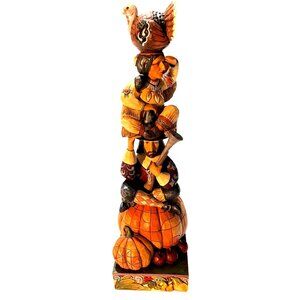 Jim Shore Heartwood Creek Thanksgiving Totem Americana Figurine 2010 Handcrafted